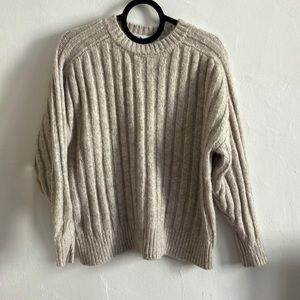 Zara | Cream Chunky Knit Pullover Sweater